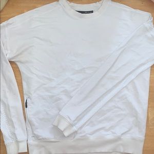White crewneck pullover